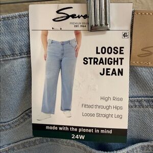 NWT Size 24W, Seven7 Loose Straight Jean
